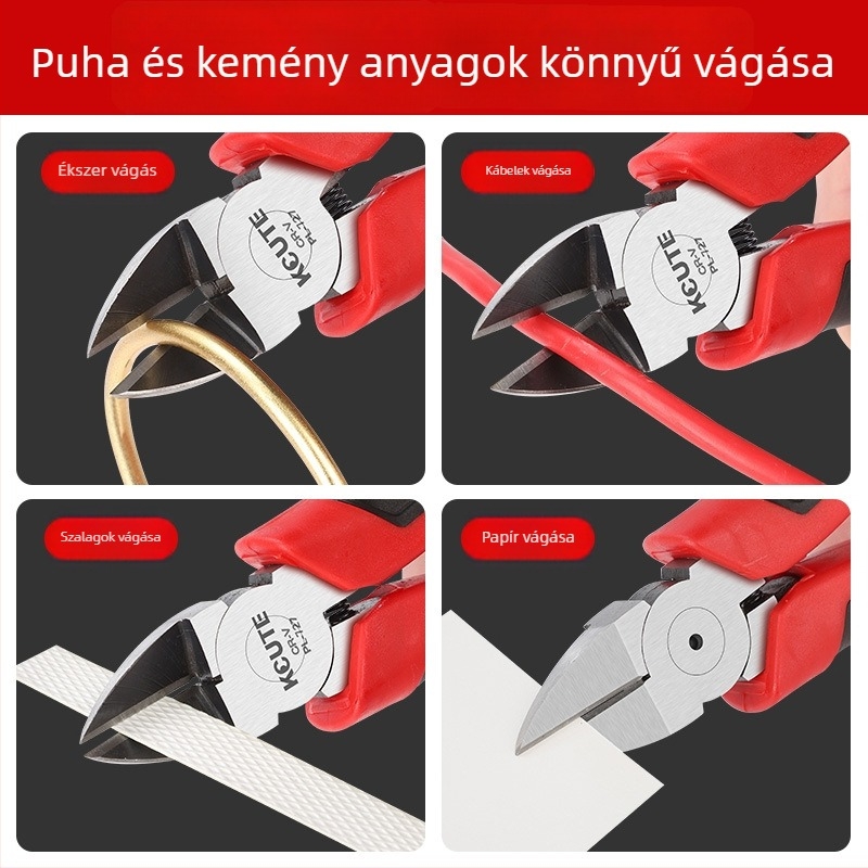 Diagonális vágófogó aranyhoz és aranyrúdhoz, nagy szilárdságú, kis méretű ékszervágó szerszám