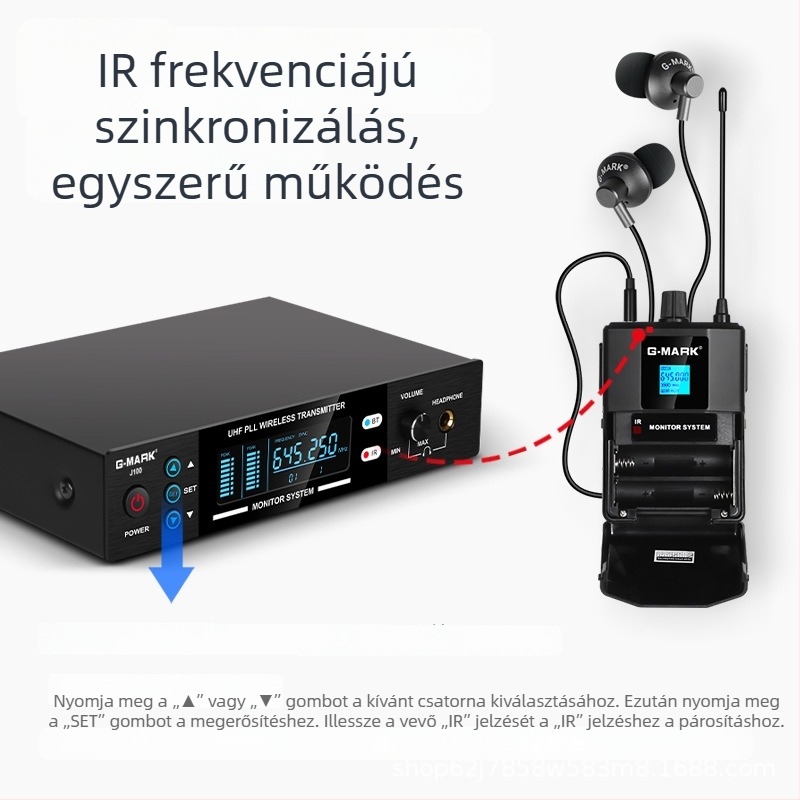 SHIDUN J-100 In-Ear monitorozó rendszer színpadi előadásokhoz, vezetékes fülmonitorok énekesek és zenekarok számára