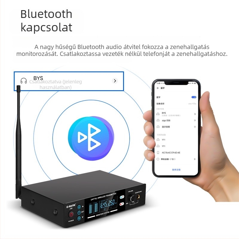 SHIDUN J-100 In-Ear monitorozó rendszer színpadi előadásokhoz, vezetékes fülmonitorok énekesek és zenekarok számára