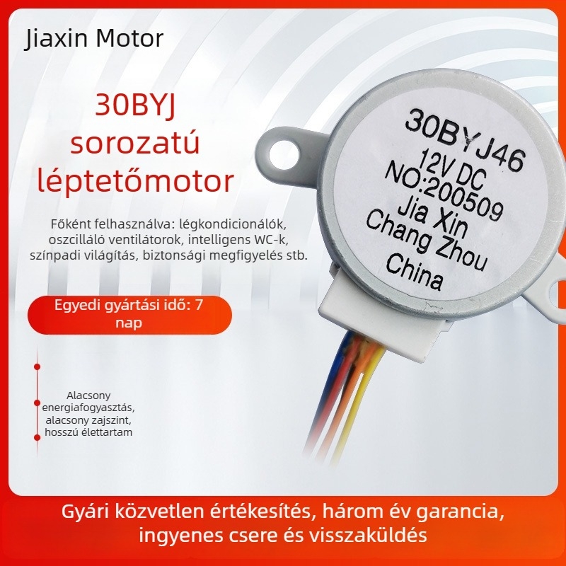 30BYJ46 léptetőmotor biztonsági kamerához, mikro motor redukcióval