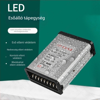 Esőálló LED-tápegység világító betűkhöz és reklámtáblához, 12V–24V, 400W–600W