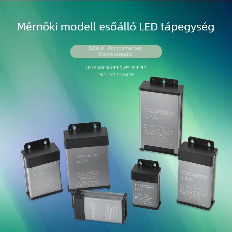 Esőálló LED-tápegység világító betűkhöz és reklámtáblához, 12V–24V, 400W–600W