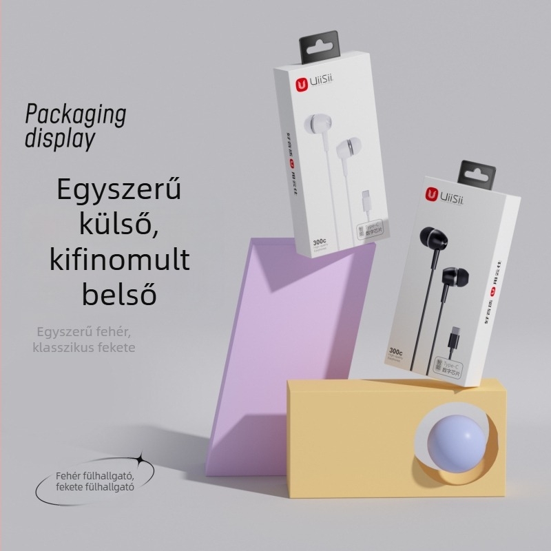 Yunshi 300c vezetékes fülhallgató Type-C csatlakozóval és digitális chippel, Huawei, Xiaomi és OPPO készülékekhez