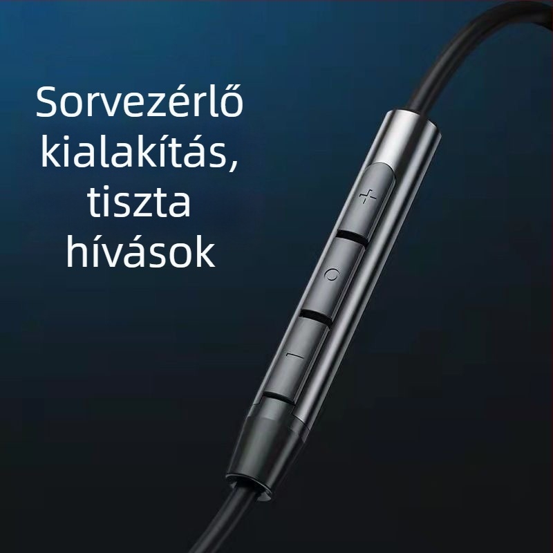 Type-C digitális fejhallgató, fémes vezeték, kiváló hangzás, fél-fülbe illeszkedő kialakítás, 1516Vivo-kompatibilis