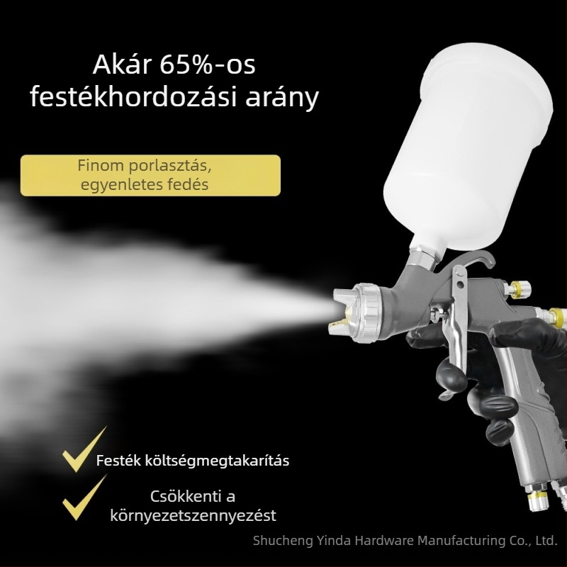 D1/A610B pneumatikus festékszívó pisztoly felső tartállyal autók és bútorok festéséhez LVL