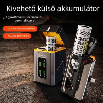 3C tanúsított repülőgépen használható taktikai power bank, kompakt, gyors töltés 5000mAh