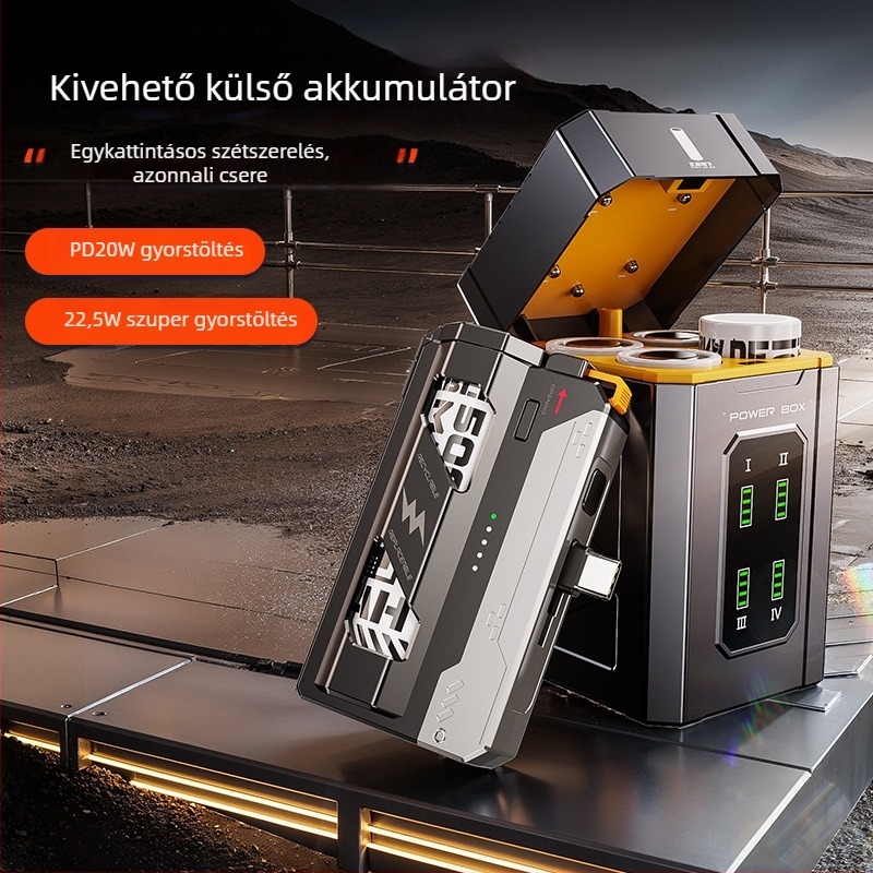 3C tanúsított repülőgépen használható taktikai power bank, kompakt, gyors töltés 5000mAh