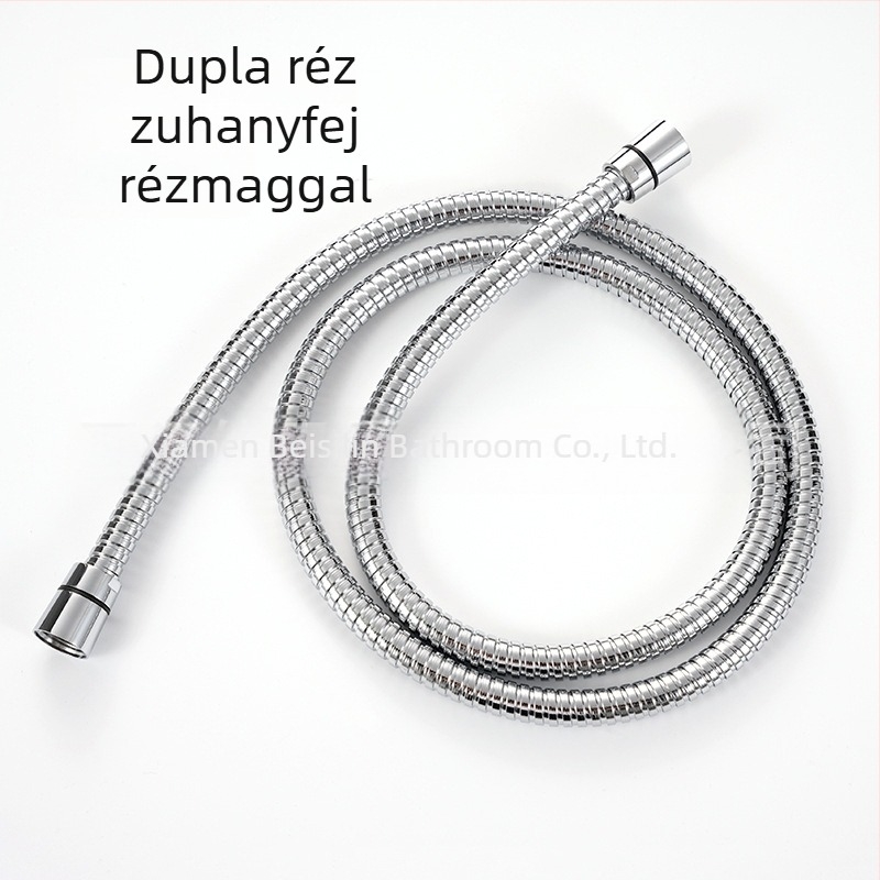 6 fokozatú kézi zuhanyfej, nagy nyomású permetezés, ABS elektroplakolt test, forgatható tartó, modern minimalista stílus