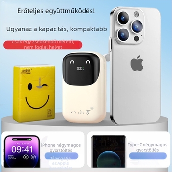 Országos 3C tanúsítványú power bank, valódi kapacitás három kábellel, 10 000/20 000 mAh, vékony és gyors töltés, vasúti és repülőgépes használatra
