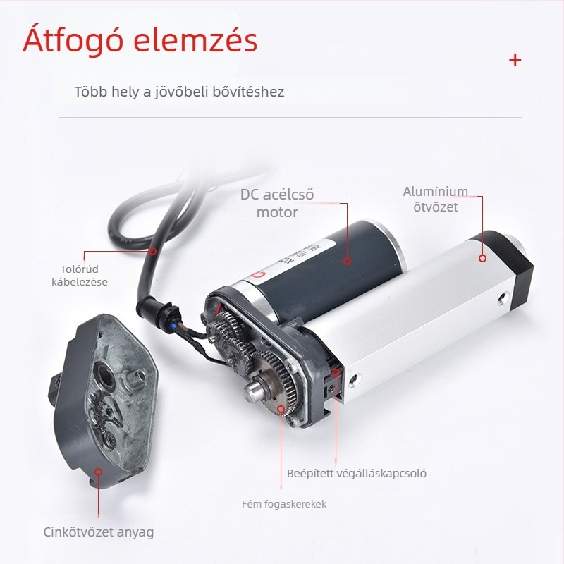 XC758 DC elektromos tolórúddal, mikro teleszkópos emelő, 12V, nagy tolóerő, változó sebesség, 24V lineáris motor