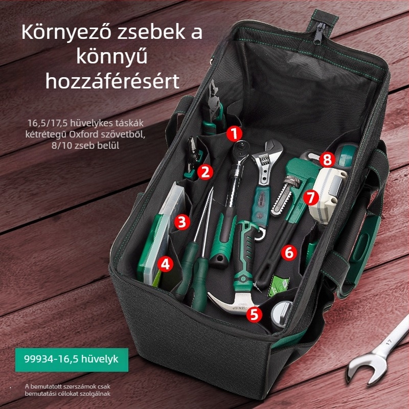 Topson szerszám táska villanyszerelőknek — nagy kapacitású Oxford anyagú táska építkezésre