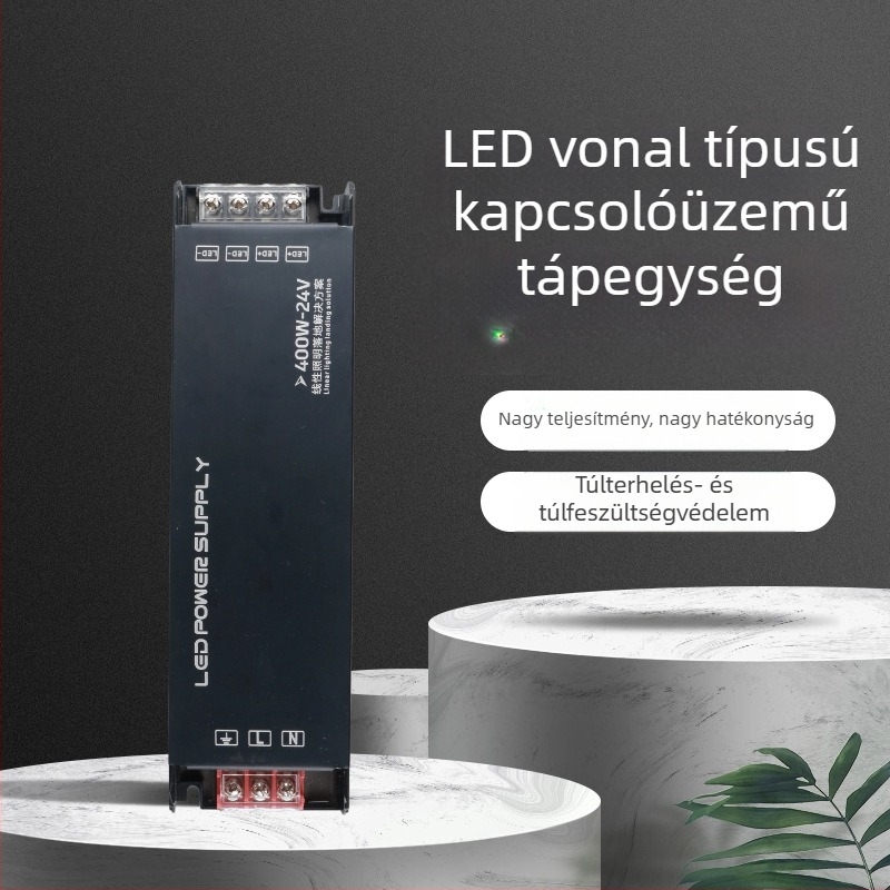 Beltéri LED lineáris világításhoz 12V/24V állandó feszültségű tápegység