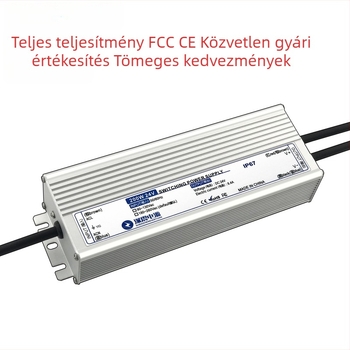Vízálló LED-szalag tápegység, 50W, 12/24/36/48V, kapcsoló típusú, IP67, méretek 168×49×34 mm