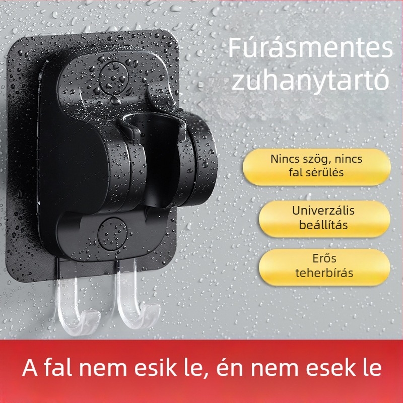 Állítható zuhanyfej-tartó alap, fúrás nélküli
