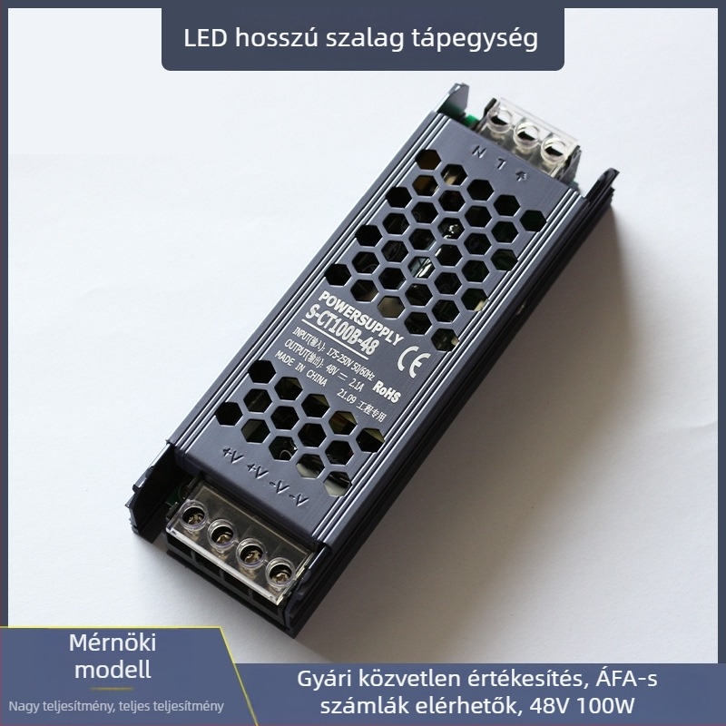 48V 100W hosszú LED-szalag kapcsolóüzemű tápegység monitorozással