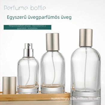 Laboratóriumi típusú üveg parfümös üveg, 30 ml/50 ml/100 ml, hordozható adagoló palack kozmetikumokhoz és illóolajokhoz
