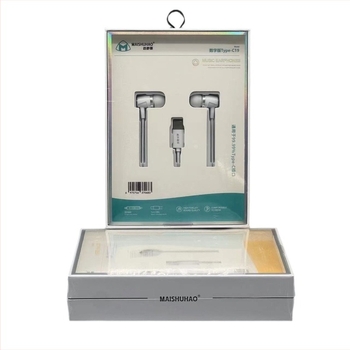 USB-C fülhallgató, vezetékes, mikrofonos, in-ear kivitel