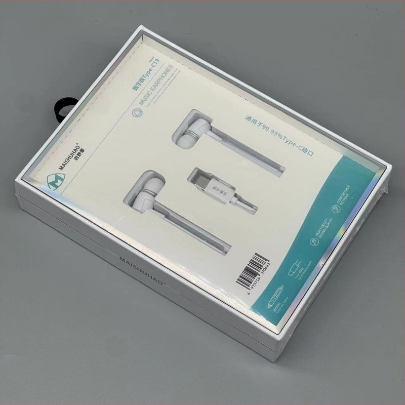 USB-C fülhallgató, vezetékes, mikrofonos, in-ear kivitel