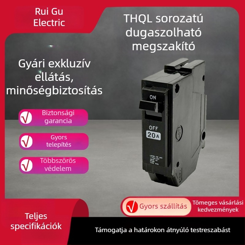 THQL 1P GE Plug-In Fekete Miniatűr Áramkör-megszakító – Amerikai Szabvány