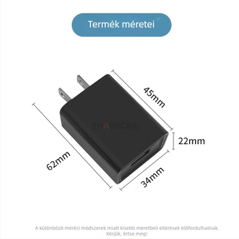 Zhan Gong 5V 2A USB töltő, tanúsított egyportos tápegység asztali lámpához, ventilátorhoz és telefonhoz, 2.4
