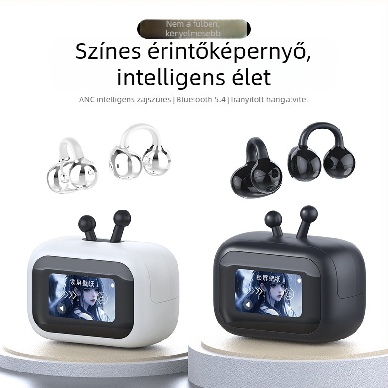 Z13 digitális kijelzős Bluetooth fülcsipeszes vezeték nélküli fejhallgató, hosszú üzemidő, HD hívások