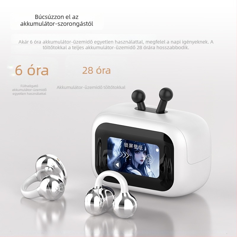 Z13 digitális kijelzős Bluetooth fülcsipeszes vezeték nélküli fejhallgató, hosszú üzemidő, HD hívások