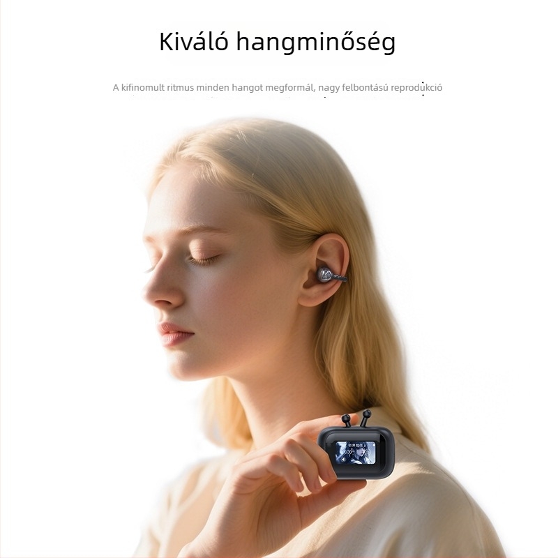 Z13 digitális kijelzős Bluetooth fülcsipeszes vezeték nélküli fejhallgató, hosszú üzemidő, HD hívások