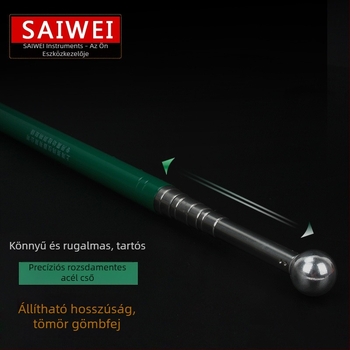 Saiwei Star 128 cm-es teleszkópos üres dobos kalapács házfelméréshez – fém fejű, kör fejű