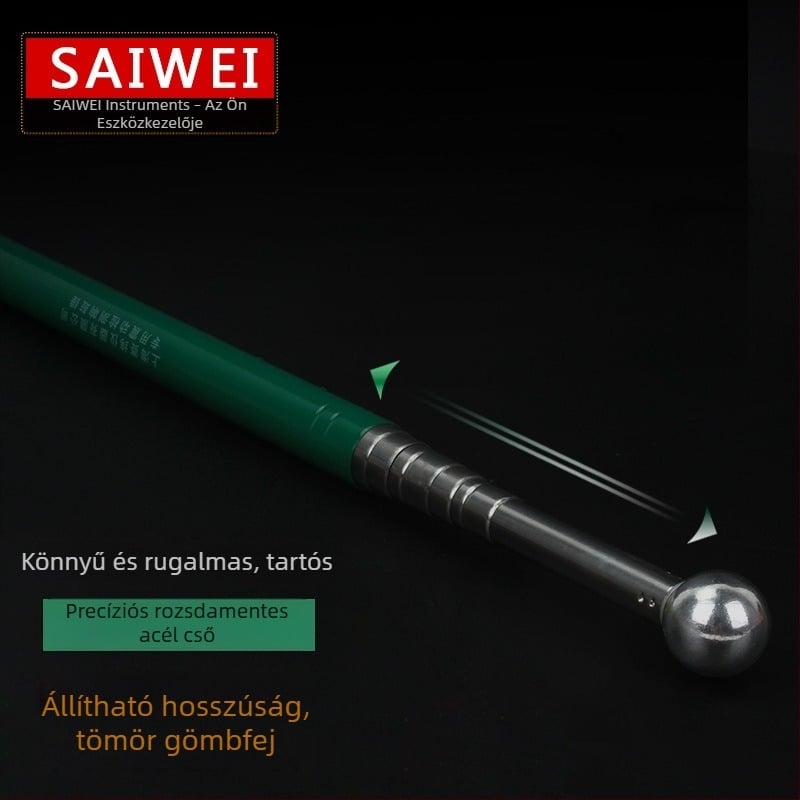 Saiwei Star 128 cm-es teleszkópos üres dobos kalapács házfelméréshez – fém fejű, kör fejű