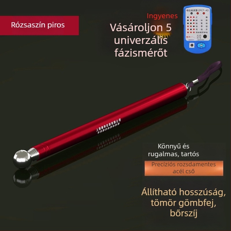 Saiwei Star 128 cm-es teleszkópos üres dobos kalapács házfelméréshez – fém fejű, kör fejű