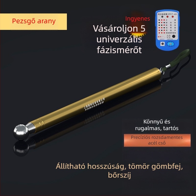 Saiwei Star 128 cm-es teleszkópos üres dobos kalapács házfelméréshez – fém fejű, kör fejű