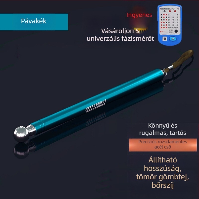 Saiwei Star 128 cm-es teleszkópos üres dobos kalapács házfelméréshez – fém fejű, kör fejű