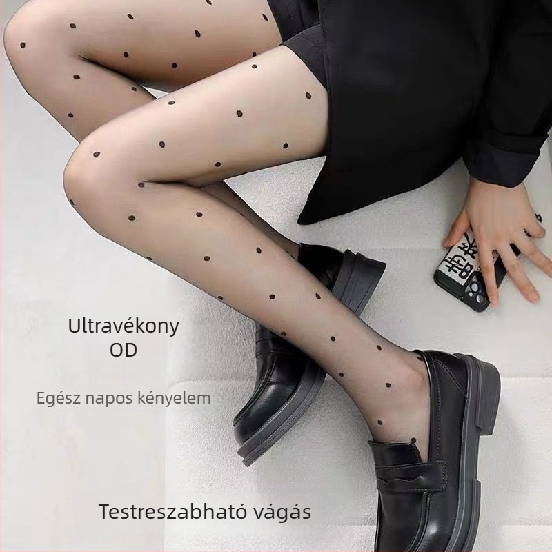 T-crotch pöttyös harisnyanadrág, 0D, szakadásálló, fekete, nyári vékony, bőrszínű harisnya, plusz méret