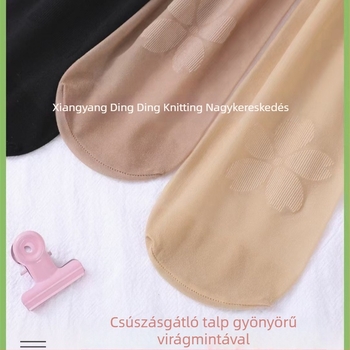Tutu1388 Nyári vékony harisnyanadrág lotus minta, bikini kivágás, csípőformázás, nejlon