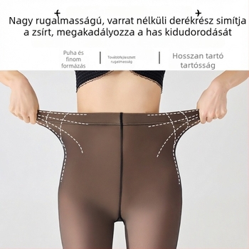Fekete átlátszó harisnyanadrág tavasz–őszre, vékony, csúszásmentes, szakadásálló, integrált harisnyanadrág, mezítlábas hatás