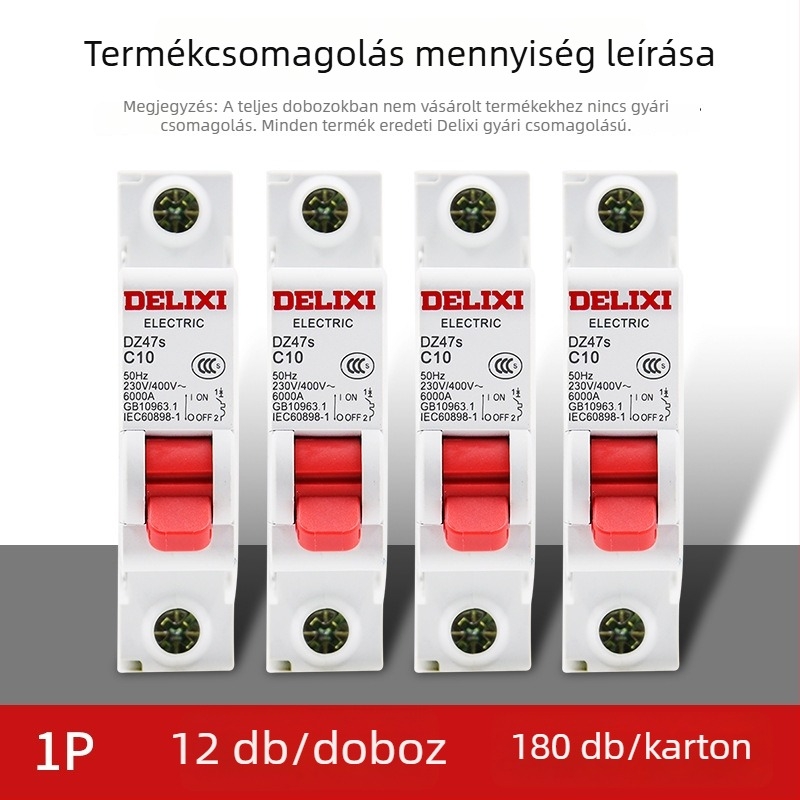 Delixi DZ47S kismegszakító, 1P, háztartási, 16A/32A/40A/63A