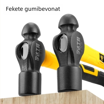 Golyófejű kalapács, magas széntartalmú acélból, 1 font, 2 darabos készlet, 300 mm teljes hossz, TPR markolat, otthoni felhasználásra és asztalos munkákhoz