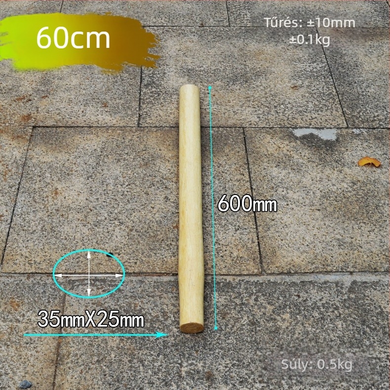 Nyolcszögletű kalapácsnyél, fa, hossz 70 cm vagy 90 cm