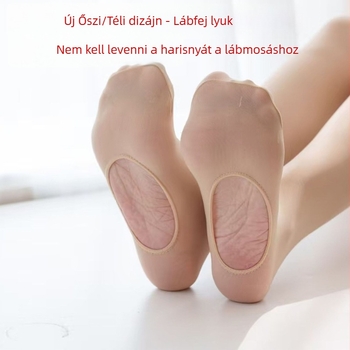 Női nylon harisnya lábformázó hatással és fedőhatással, szakadás elleni, tavasz-ősz
