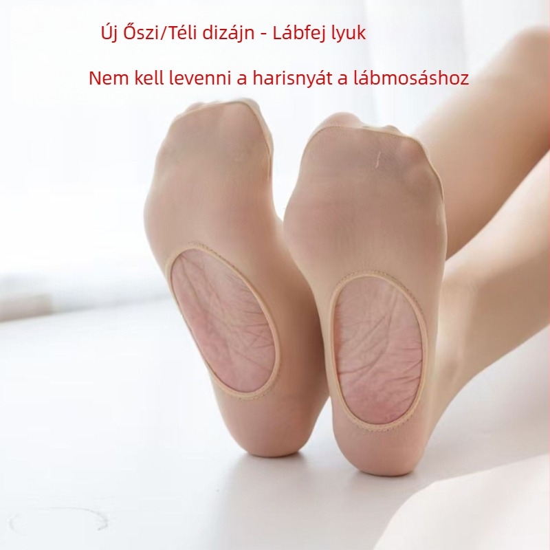 Női nylon harisnya lábformázó hatással és fedőhatással, szakadás elleni, tavasz-ősz