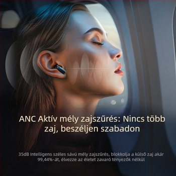 LX-10 Vezeték nélküli sport fülhallgató teljes színű érintőképernyővel, ANC+ENC, in-ear, AI fordítás