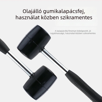 Acélcsőnyelű gumikalapács kerámia- és padlóburkolatokhoz, 300/400/500/750 g, fekete