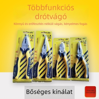 Shao Wei 8 hüvelykes sík végű fogó, kovácsolt és polírozott felülettel, ipari huzalszigetelés-eltávolító fogó