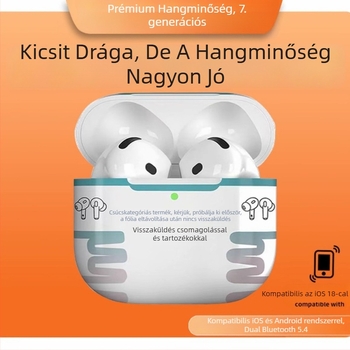 7. generációs vezeték nélküli fülhallgatók 6983-as chippel, kiváló hangzás, Bluetooth, sportos zajcsökkentés