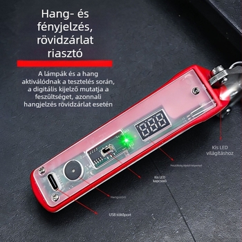 Digitális kijelzős, többfunkciós vezetékszerszám, rozsdamentes acélból készült crimpelő fogó, hajlítás és sodrás, vastított elektromos ipari fogó
