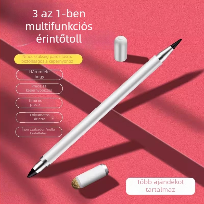 Érintőképernyős toll, kapacitív toll Apple eszközökhöz, vékony heggyel rajzoláshoz tableten, univerzális 3 az 1-ben
