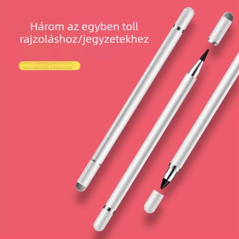 Érintőképernyős toll, kapacitív toll Apple eszközökhöz, vékony heggyel rajzoláshoz tableten, univerzális 3 az 1-ben