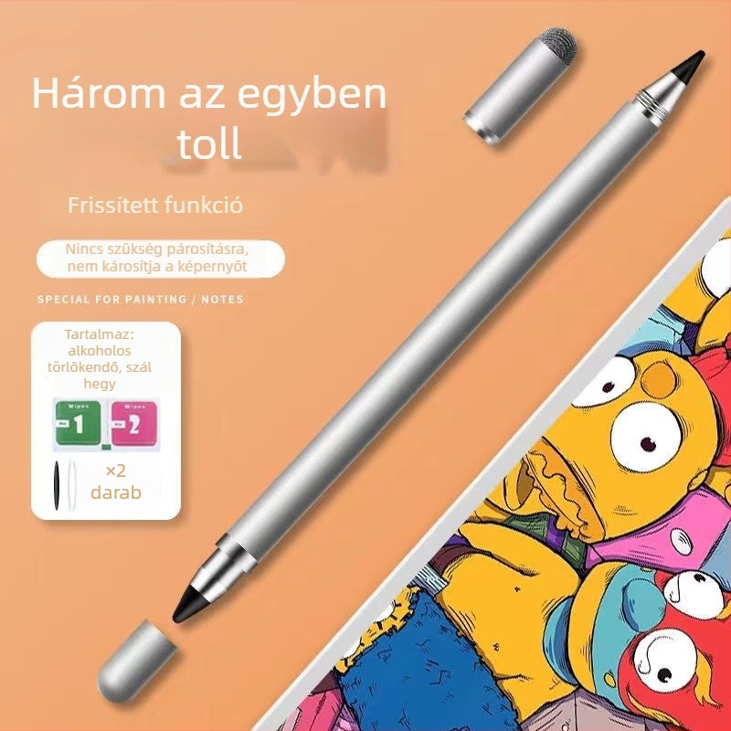 Érintőképernyős toll, kapacitív toll Apple eszközökhöz, vékony heggyel rajzoláshoz tableten, univerzális 3 az 1-ben