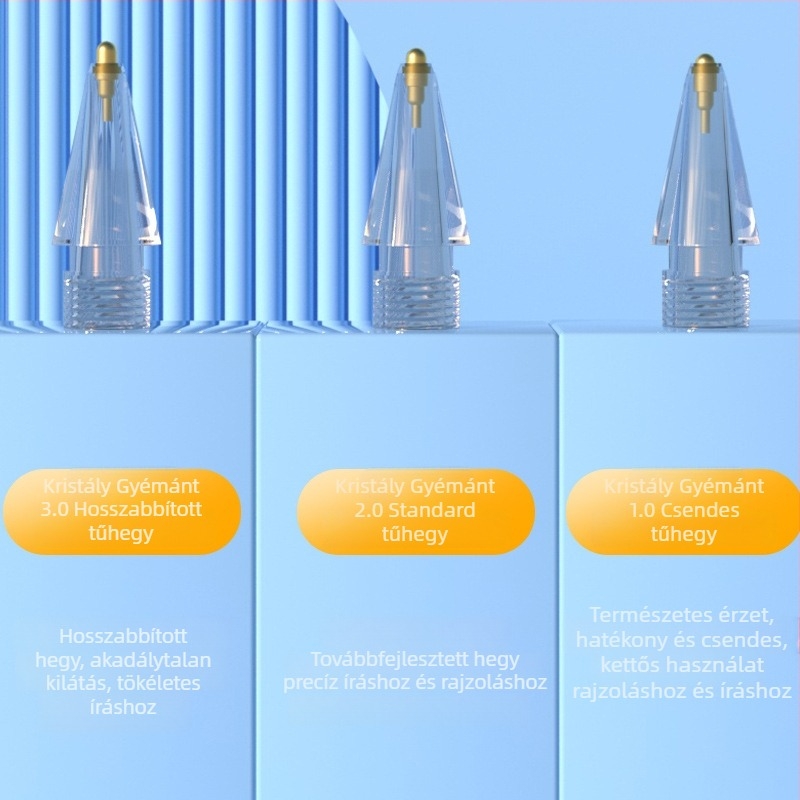 Apple Pencil cserehegye iPadhez (1. és 2. generáció), pontos érintésvezérlés