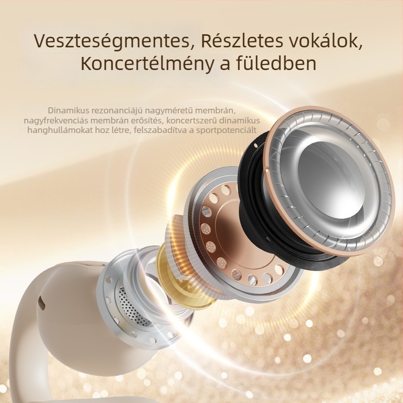M136 vezeték nélküli Bluetooth fülhallgató, fülcsipeszes kialakítás, puha szilikon, HD hang, sztereó, hosszú üzemidő, Bluetooth 5.3